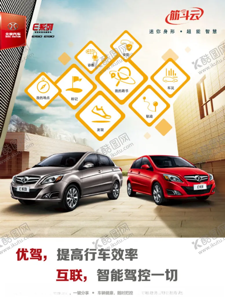 编号：20555007090959529429【酷图网】源文件下载-北京汽车E系列海报