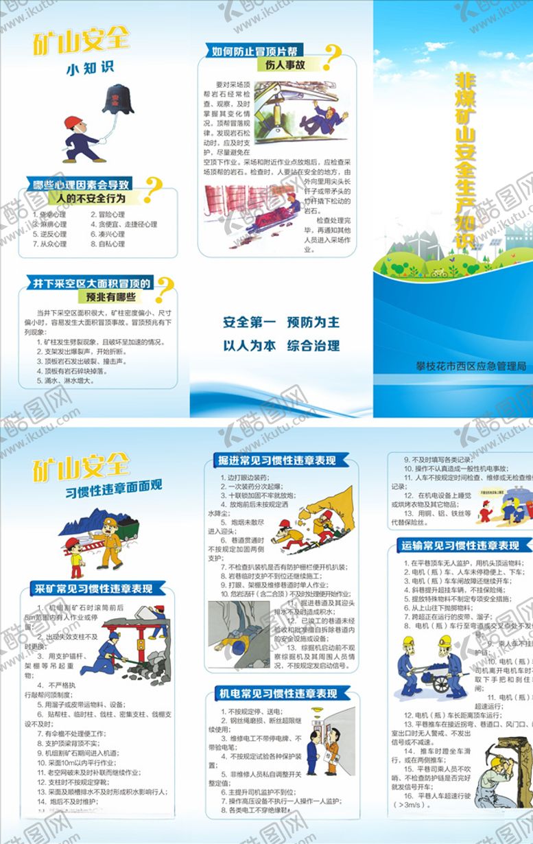 编号：17690810110233246575【酷图网】源文件下载-非煤矿山安全知识折页