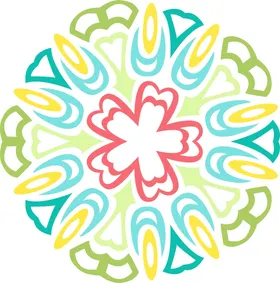 原创印花剪花古典图案图形元素规则团艺术