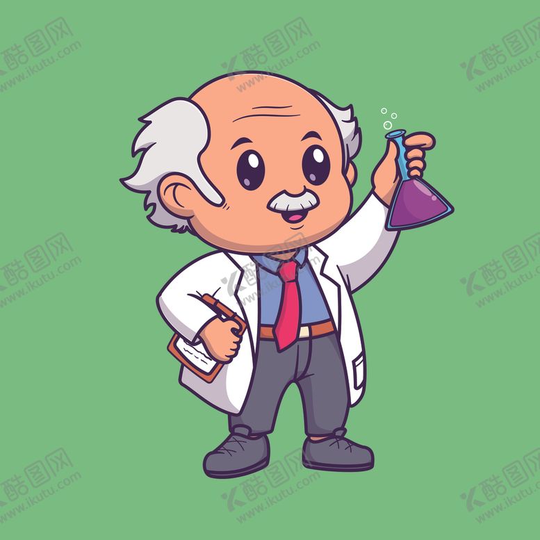 编号：87869301260828021773【酷图网】源文件下载-矢量卡通科学家