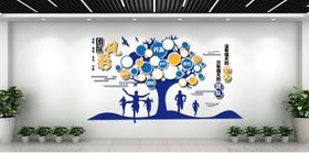 公司文化墙室内广告设计员工之家企业
