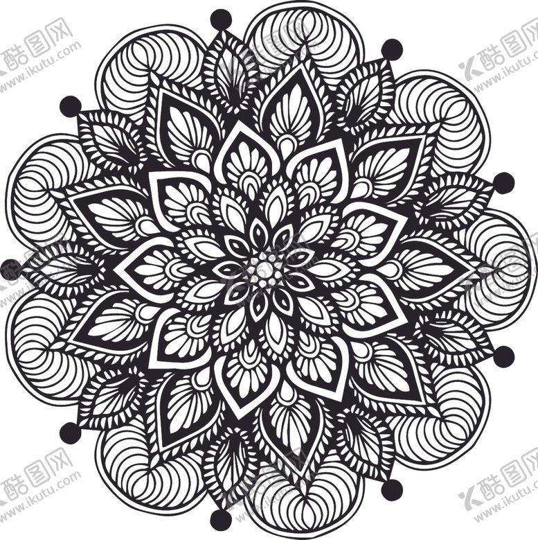 编号：19873709181637475071【酷图网】源文件下载-曼陀罗花纹