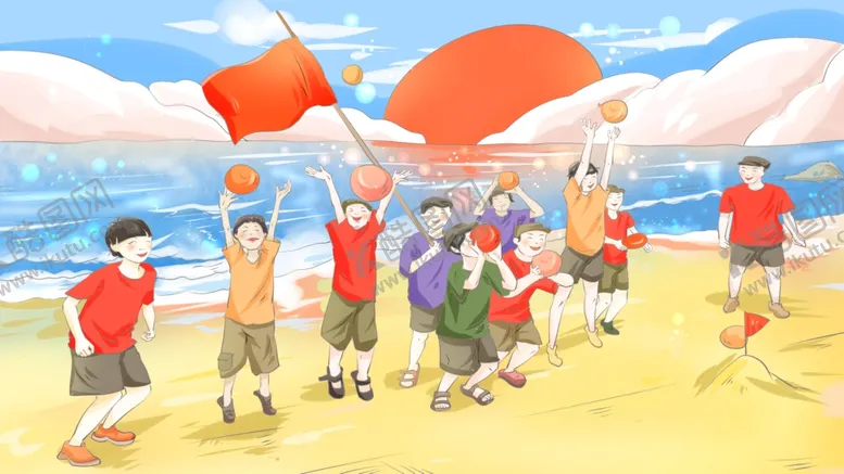编号：63180606231835473954【酷图网】源文件下载-夏季旅游人物清新插画卡通素材