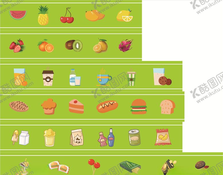 编号：48463410041935035355【酷图网】源文件下载-便利店腰线