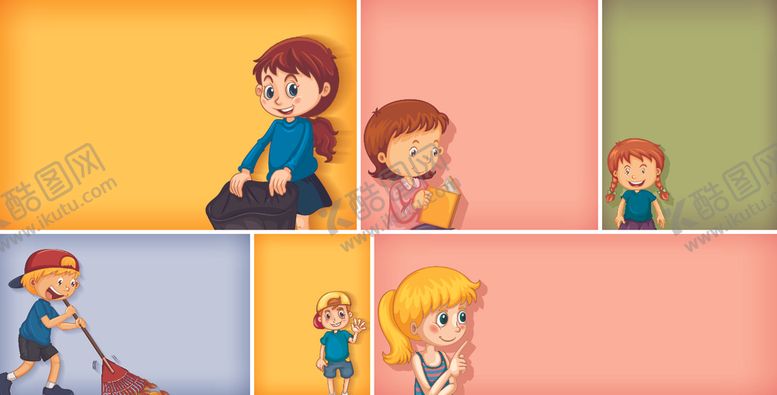 编号：13267110102153072582【酷图网】源文件下载-卡通学生
