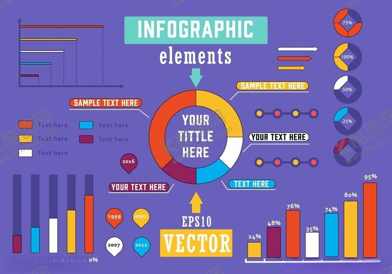 编号：70408111191847582336【酷图网】源文件下载-信息图表设计元素集合