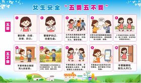 学校教育女生安全五要五不要