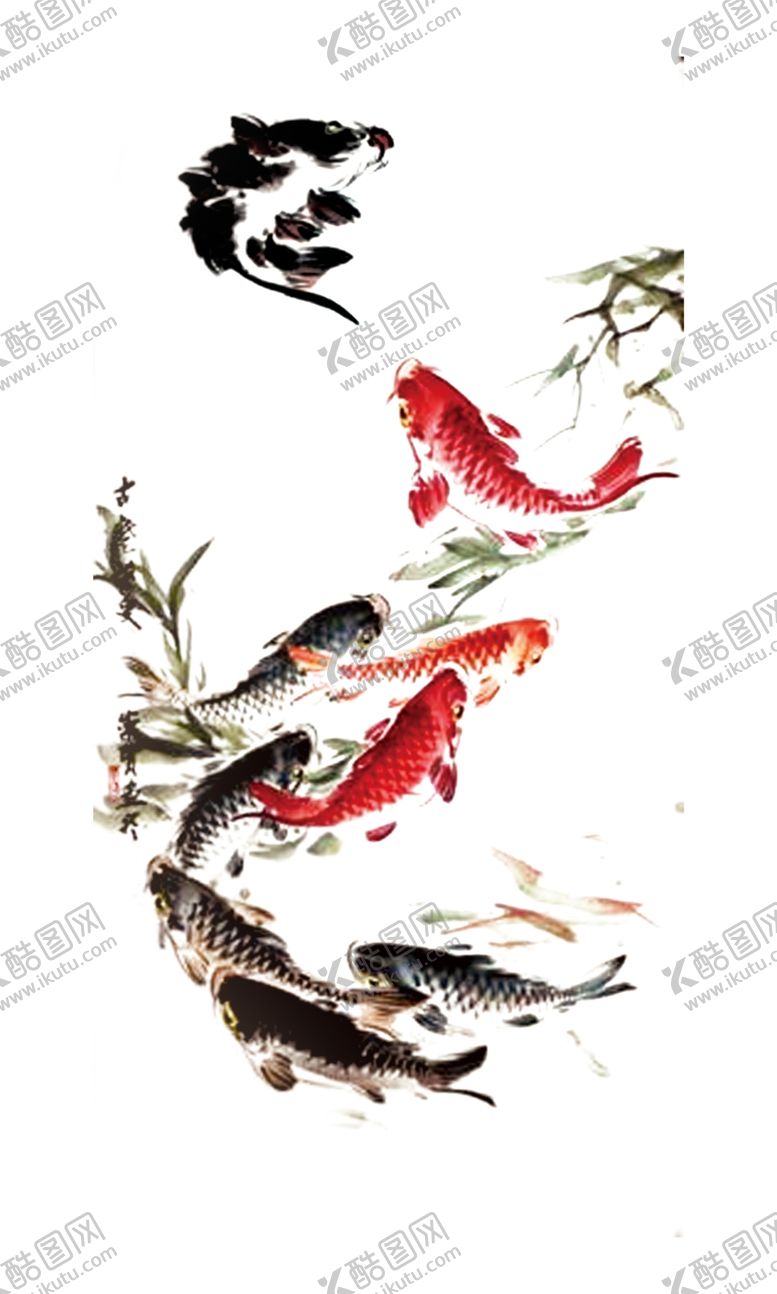 编号：62294105140156344199【酷图网】源文件下载-水墨鱼