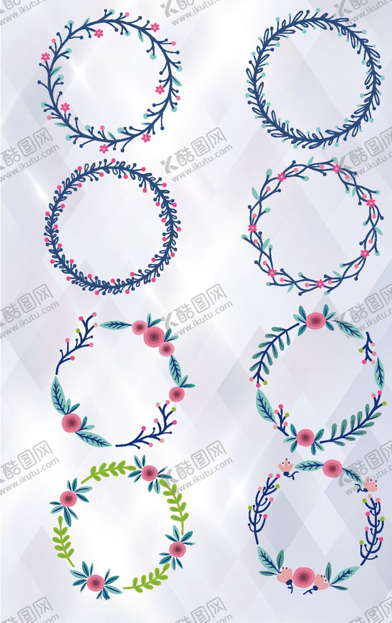 编号：23180610030439007745【酷图网】源文件下载-花环花卉花朵