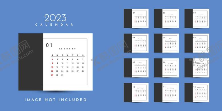 编号：33112712010014358897【酷图网】源文件下载-兔年台历2023年日历