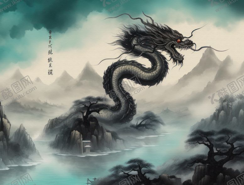 编号：98072109170419454928【酷图网】源文件下载-蛟龙出水