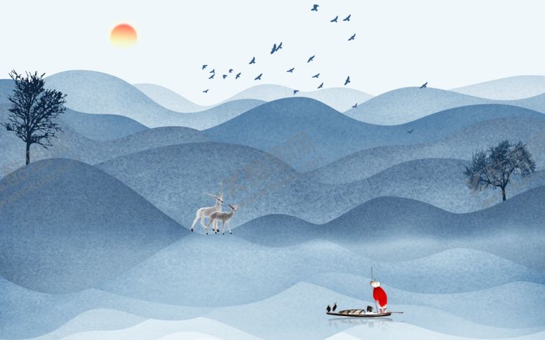 编号：61347909270233391558【酷图网】源文件下载-抽象山水画