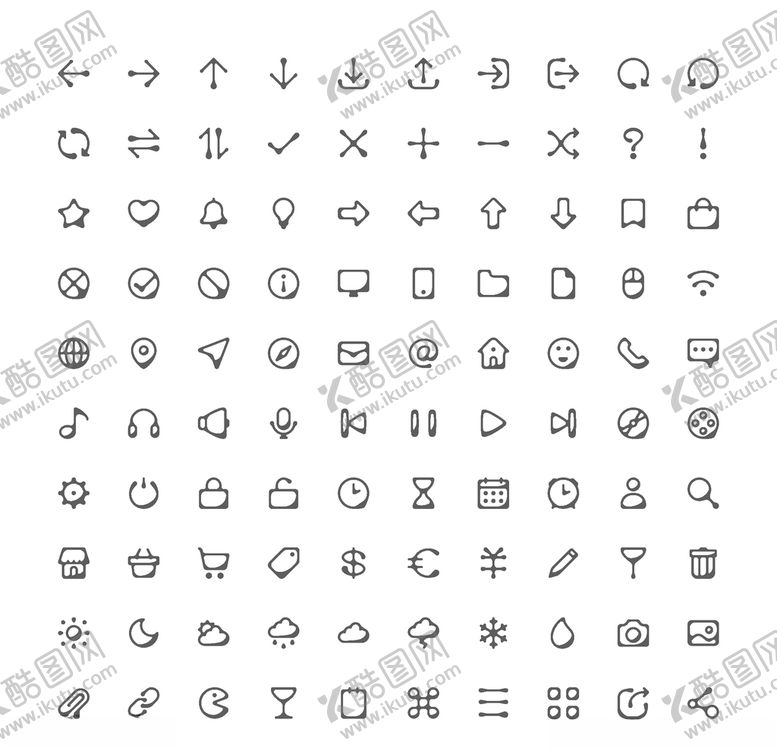 编号：52674209231137347126【酷图网】源文件下载-线性办公图标
