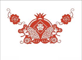 剪纸老鼠