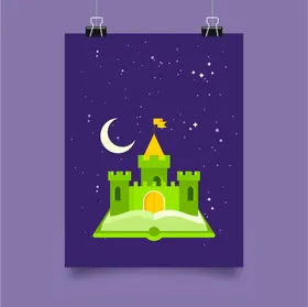 矢量海报插画设计渐变背景折页渐变