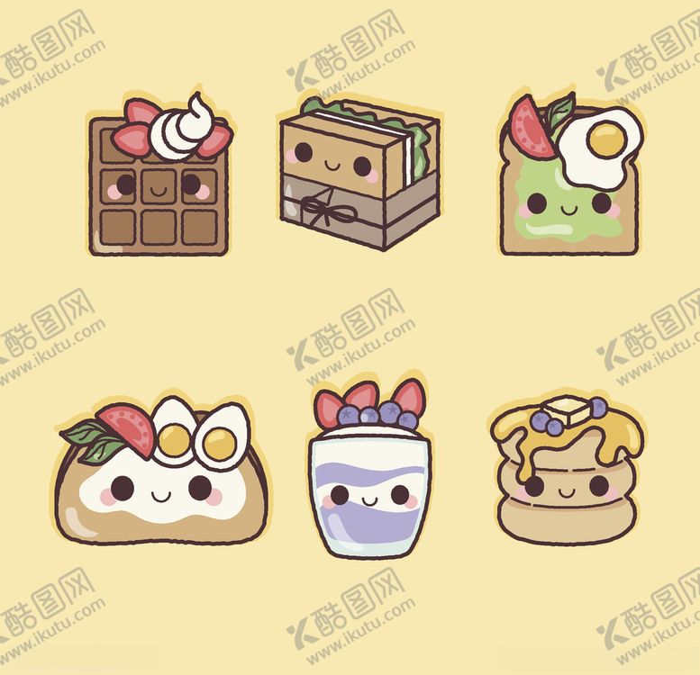 编号：71608207072032058117【酷图网】源文件下载-可爱食物