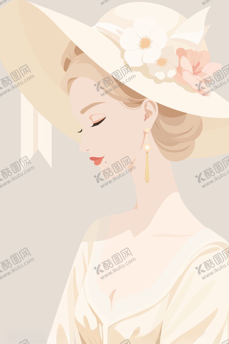 编号：46025803081110488488【酷图网】源文件下载-时尚女性插画