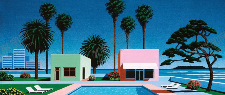 编号：53650209161437161081【酷图网】源文件下载-彩色动漫风景插画背景