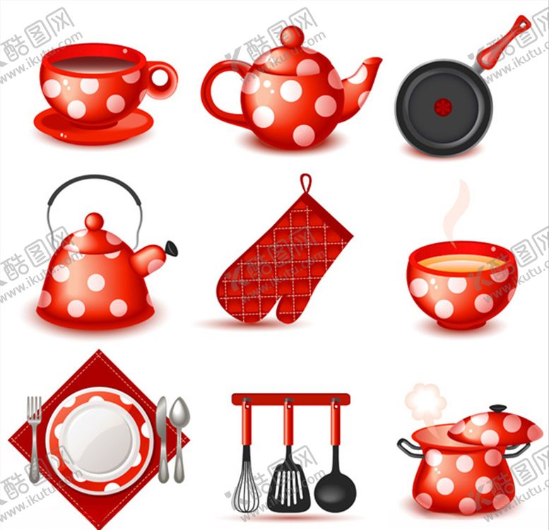 编号：94287610061357218863【酷图网】源文件下载-矢量厨房用品