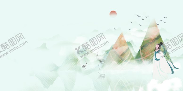 编号：44449112060343045426【酷图网】源文件下载-端午节屈原
