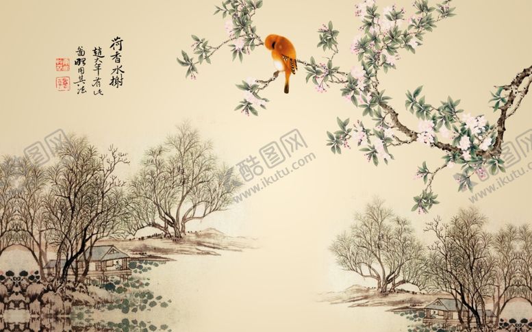 编号：94027405151853335452【酷图网】源文件下载-花卉背景墙