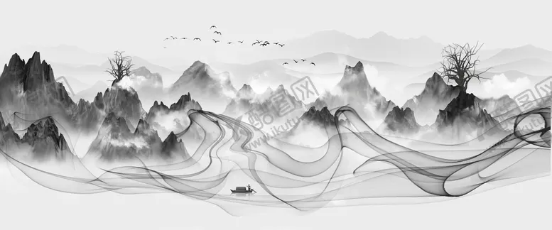 编号：90721309230108347403【酷图网】源文件下载-水墨山水