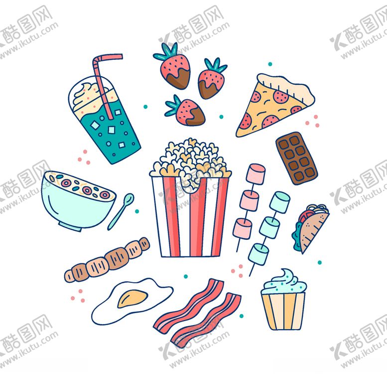 编号：93661507050507395363【酷图网】源文件下载-矢量厨房蔬菜食物素材