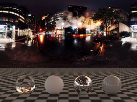 C4D城市夜景贴图HDR贴图室外MAX环境光照
