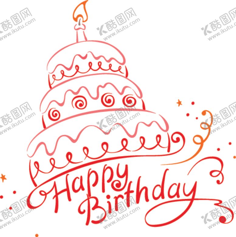 编号：89624505051739296737【酷图网】源文件下载-生日快乐生日蛋糕
