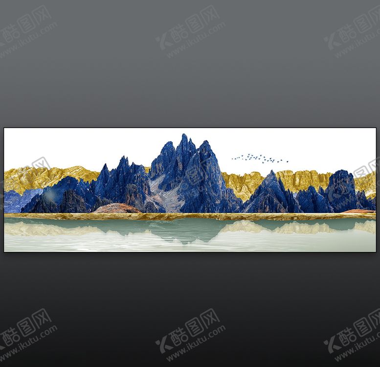 编号：82224007141036121463【酷图网】源文件下载-轻奢简约山水风景装饰画