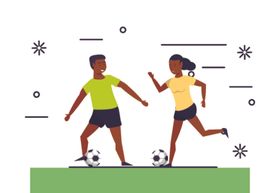 小清新简约人物运动健身