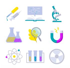 矢量卡通科学实验