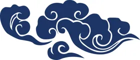 祥云底纹中国风花纹古典请柬如意