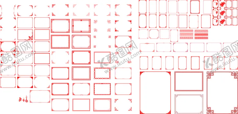 编号：61284909142019410762【酷图网】源文件下载-复古边框矢量花边平面设计