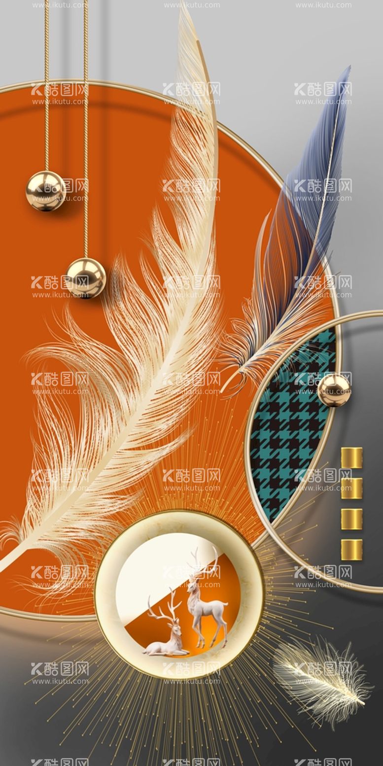 编号：23196009212200233826【酷图网】源文件下载-羽毛装饰画