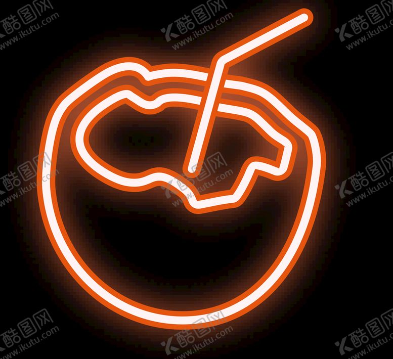 编号：49523509221833102113【酷图网】源文件下载-椰子霓虹灯