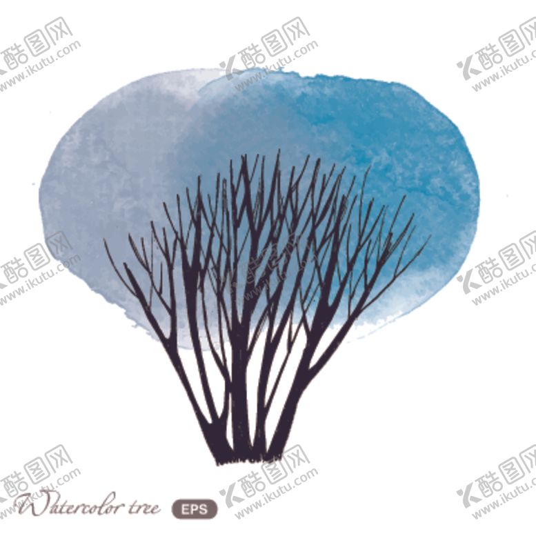 编号：88291310042351194163【酷图网】源文件下载-梦幻水彩植物树木插画