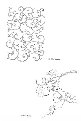 线描花朵