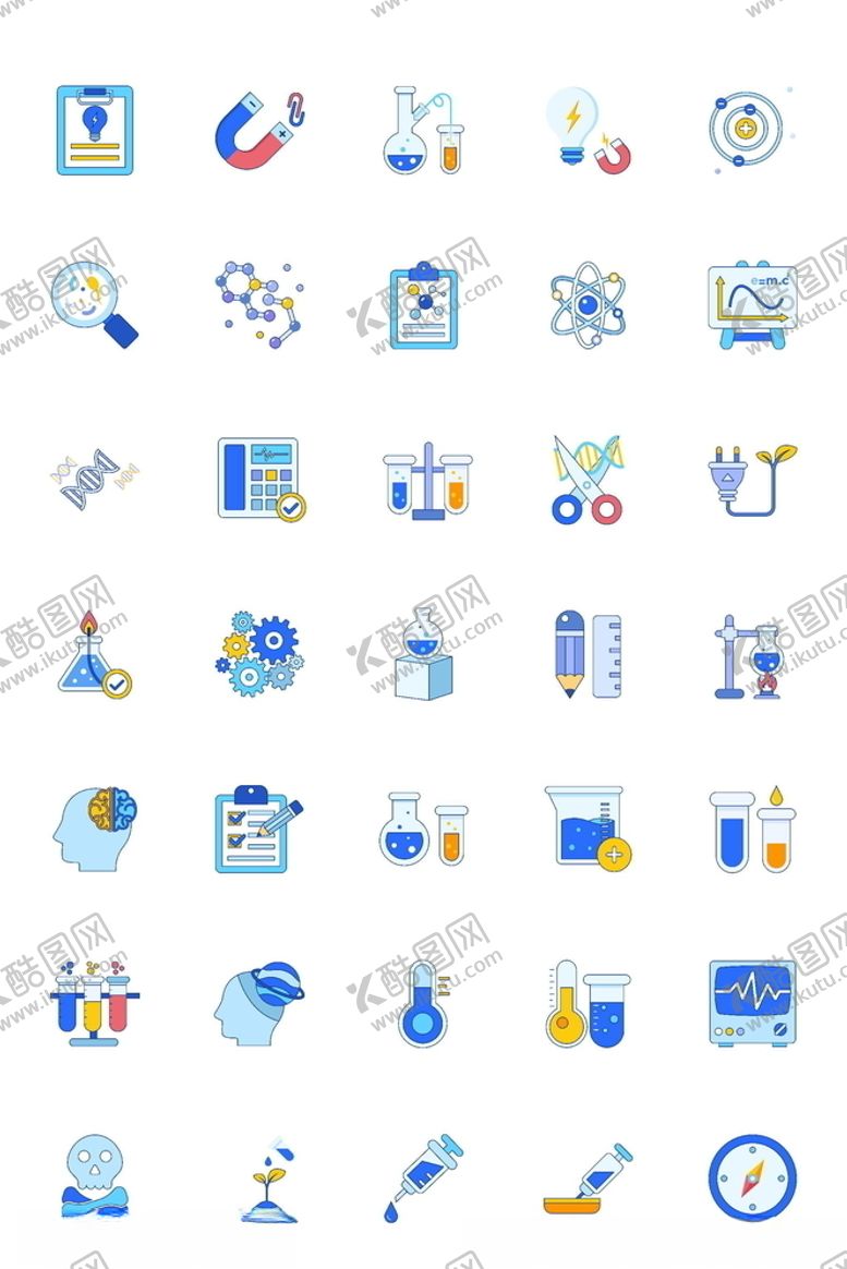 编号：79562310010259107877【酷图网】源文件下载-卡通手绘科研科学化学物理科技