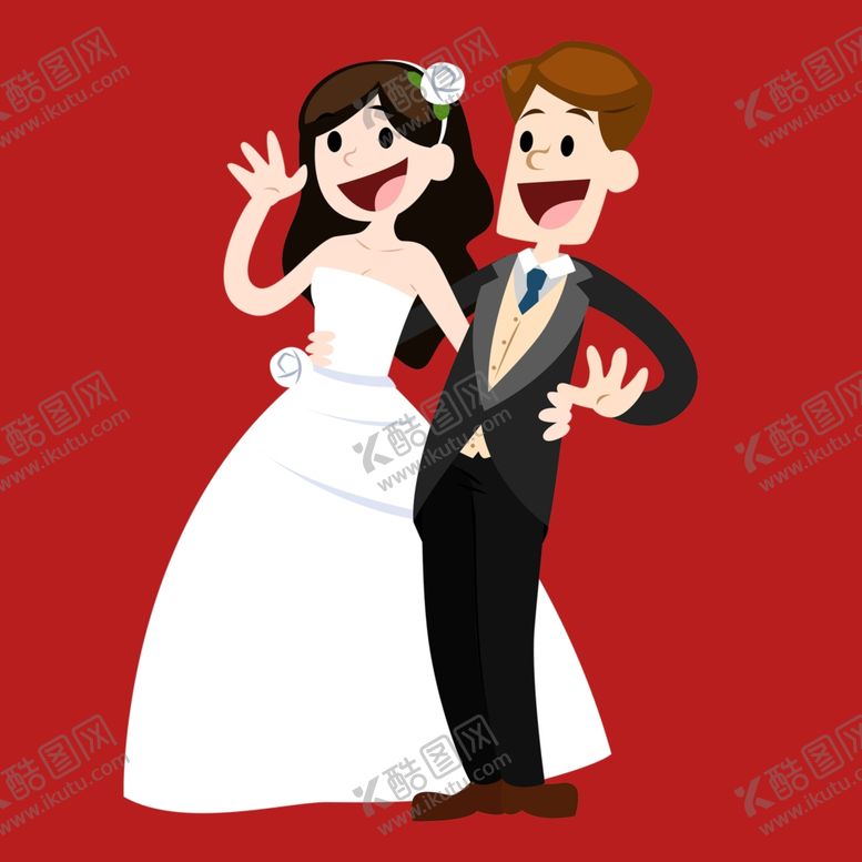 编号：22407402030043032271【酷图网】源文件下载-手绘结婚男女