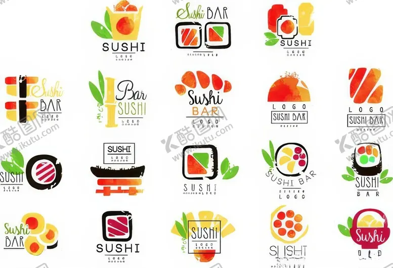 编号：89707706300253481681【酷图网】源文件下载-日本料理寿司标签元素