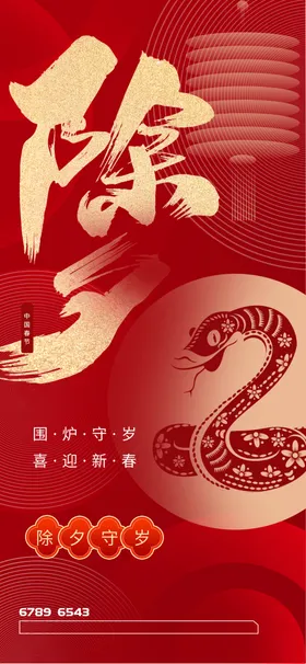 除夕海报公司蛇年新年元旦春节联欢晚会