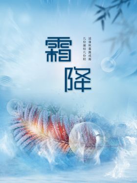 创意大气地产霜降海报