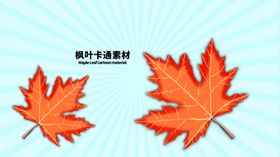 分层黄色放射黄金分割枫叶手绘素