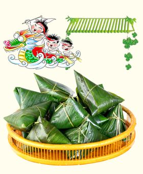 粽子龙舟屋檐