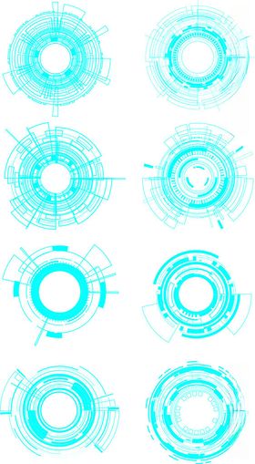 科技元素矢量蓝色未来感