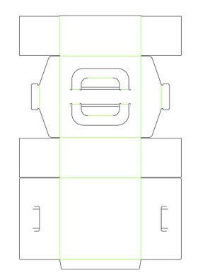 特殊异型纸袋包装袋刀模CAD版