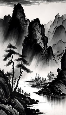 水墨山水画