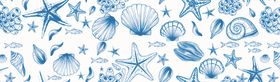 海洋元素手绘图案背景