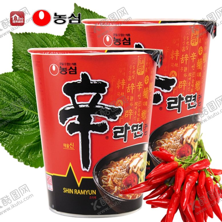 编号：46154909090752101741【酷图网】源文件下载-韩国农心辛拉面杯面方便面红色